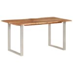 Table de salle à manger 154x80x76 cm Bois d'acacia solide – Image 11