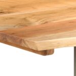 Table de salle à manger 154x80x76 cm Bois d'acacia solide – Image 3