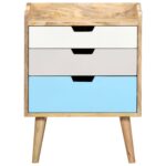 Table de chevet 47x35x63 cm Bois de manguier solide – Image 4