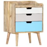 Table de chevet 47x35x63 cm Bois de manguier solide – Image 9