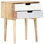 Table de chevet 47x35x59 cm Bois de manguier massif – Image 2