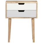 Table de chevet 47x35x59 cm Bois de manguier massif – Image 3