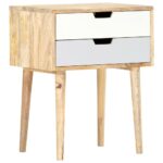 Table de chevet 47x35x59 cm Bois de manguier massif – Image 7