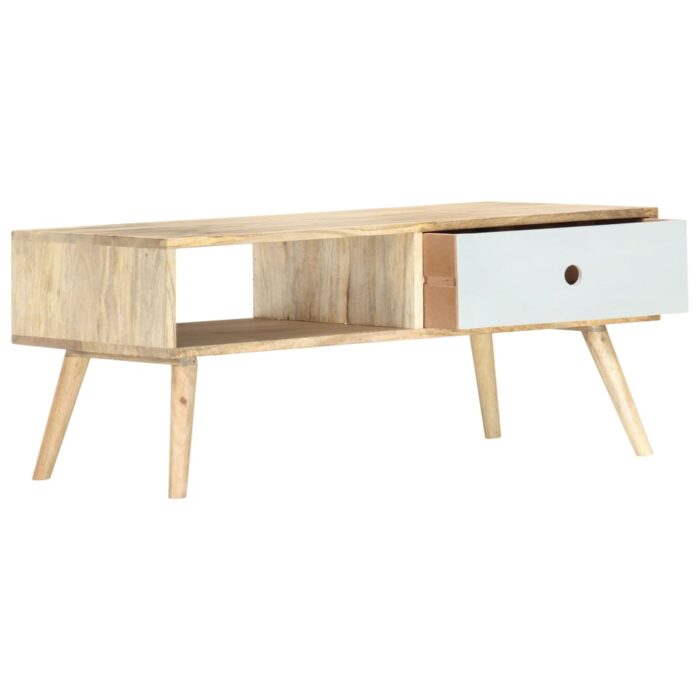 Table basse 90x50x40 cm Bois de manguier massif – Image 2