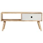 Table basse 90x50x40 cm Bois de manguier massif – Image 3