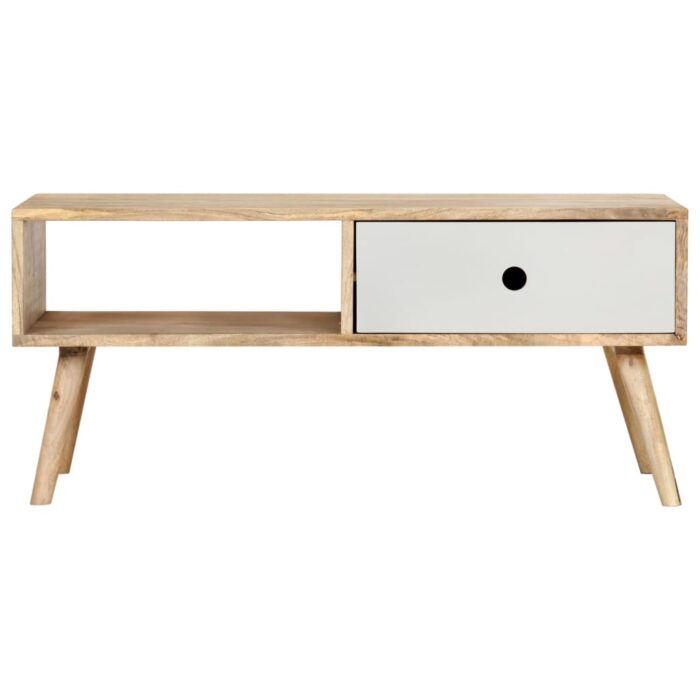 Table basse 90x50x40 cm Bois de manguier massif – Image 3