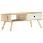 Table basse 90x50x40 cm Bois de manguier massif – Image 6