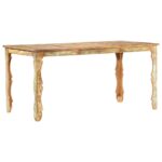 Table de salle à manger 160x80x76cm Bois de récupération massif – Image 4