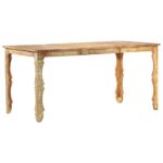 Table de salle à manger 160x80x76cm Bois de récupération massif – Image 5