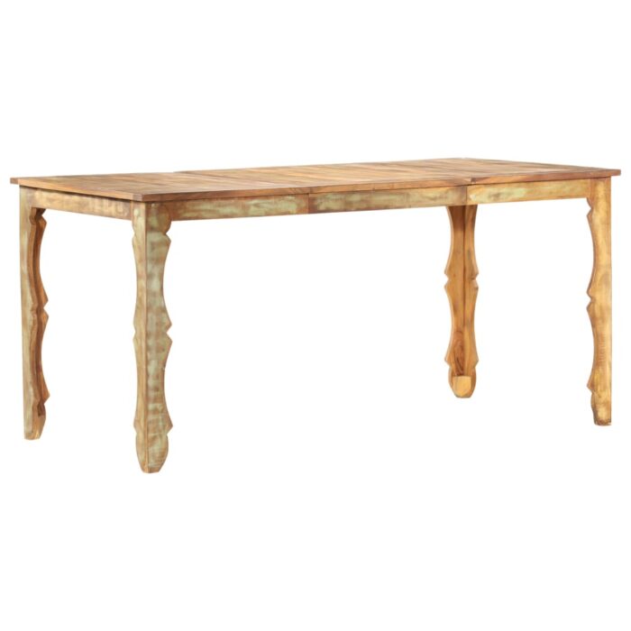 Table de salle à manger 160x80x76cm Bois de récupération massif – Image 5