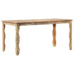 Table de salle à manger 160x80x76cm Bois de récupération massif – Image 6
