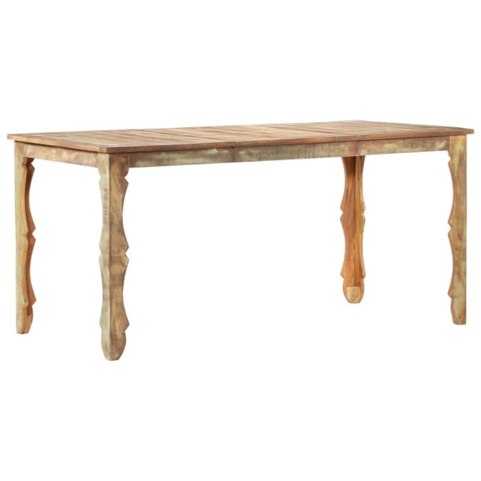 Table de salle à manger 160x80x76cm Bois de récupération massif – Image 6