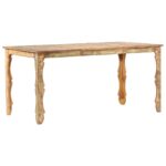 Table de salle à manger 160x80x76cm Bois de récupération massif – Image 7