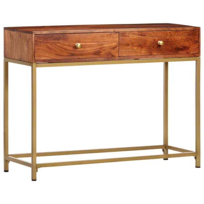 Table console 100x35x76 cm Bois d'acacia massif – Image 10