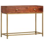Table console 100x35x76 cm Bois d'acacia massif – Image 11