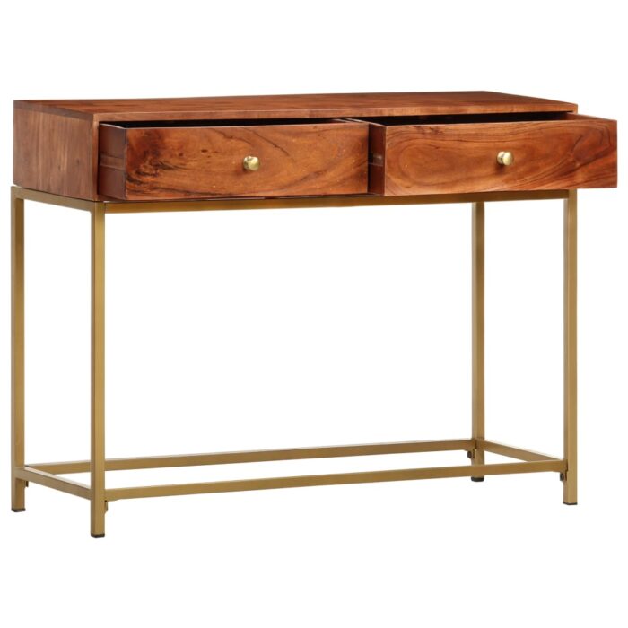 Table console 100x35x76 cm Bois d'acacia massif – Image 3