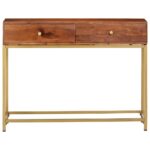 Table console 100x35x76 cm Bois d'acacia massif – Image 4