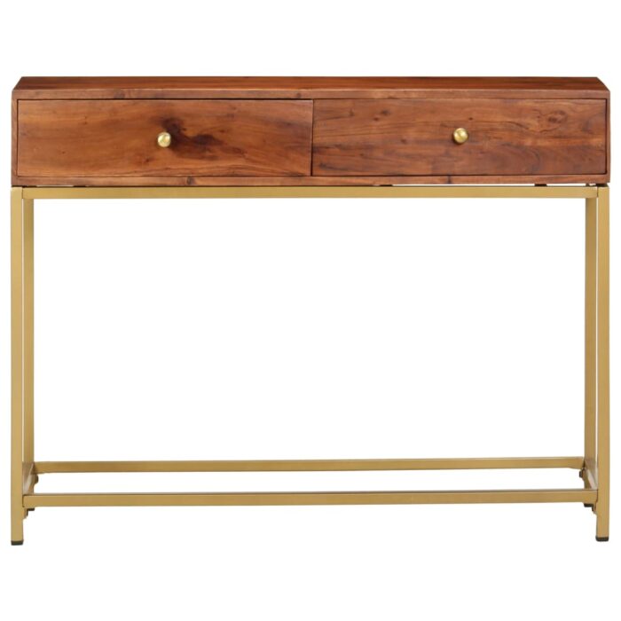 Table console 100x35x76 cm Bois d'acacia massif – Image 4