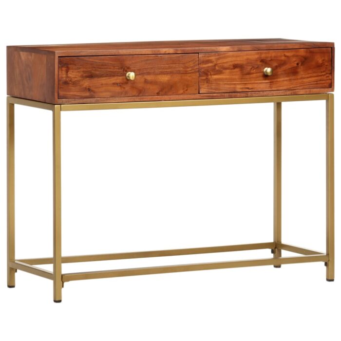 Table console 100x35x76 cm Bois d'acacia massif – Image 9