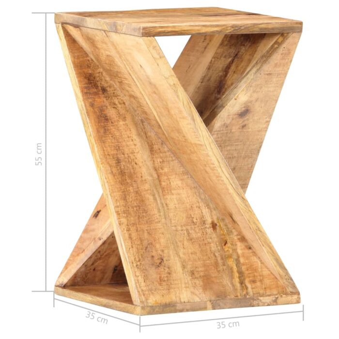 Table d'appoint 35x35x55 cm Bois de manguier massif – Image 3