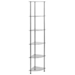 Étagère à 6 niveaux Transparent 30x30x160 cm Verre trempé