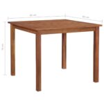 Table de jardin 85x85x74 cm Bois d'acacia massif – Image 3
