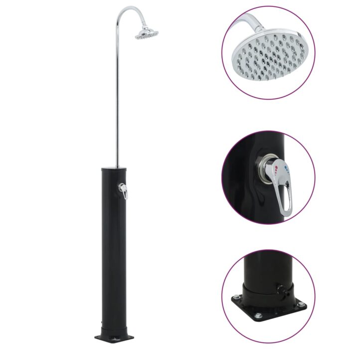 Douche solaire Noir 214 cm 20 L – Image 1
