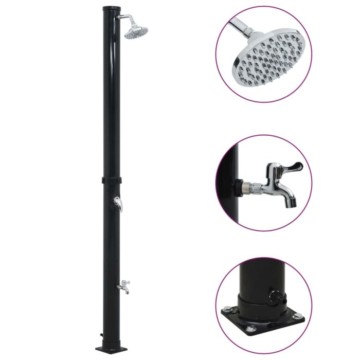 Douche solaire Noir 220 cm 20 L – Image 1