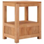 Table de chevet 40x30x50 cm bois de teck massif – Image 4