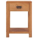Table de chevet 35x35x50 cm bois de teck massif – Image 2