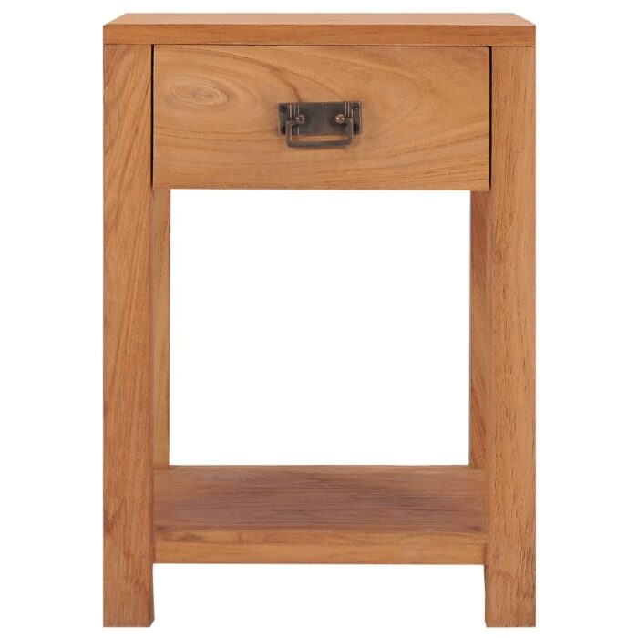 Table de chevet 35x35x50 cm bois de teck massif – Image 2