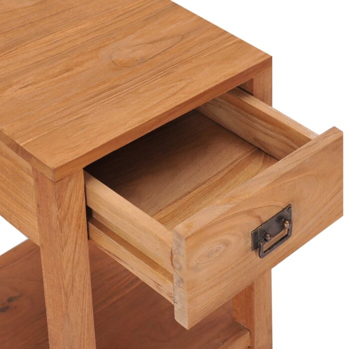 Table de chevet 35x35x50 cm bois de teck massif – Image 3