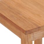 Tabourets de bar lot de 4 bois de teck massif – Image 4