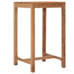 Table de bar de jardin 60x60x105 cm bois de teck solide – Image 2