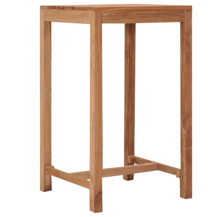 Table de bar de jardin 60x60x105 cm bois de teck solide – Image 2