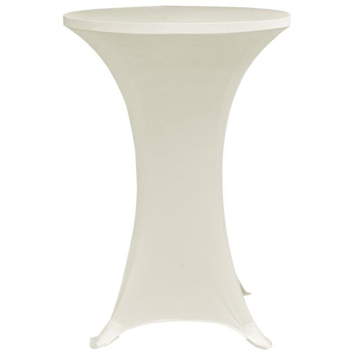 Housses élastiques de table Ø 60 cm Crème 4 pcs – Image 3