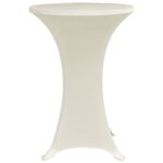 Housses élastiques de table Ø 80 cm Crème 4 pcs – Image 3