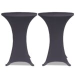 Housses de table extensible 4 pcs 60 cm Anthracite – Image 2