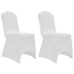 Housses élastiques de chaise Blanc 12 pcs – Image 2