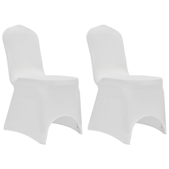 Housses élastiques de chaise Blanc 12 pcs – Image 2