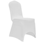 Housses élastiques de chaise Blanc 12 pcs – Image 3