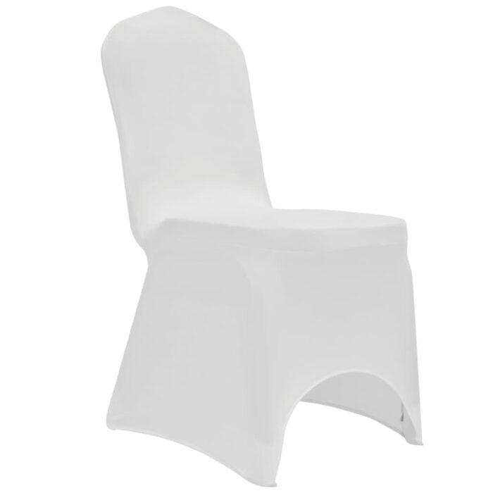 Housses élastiques de chaise Blanc 12 pcs – Image 3