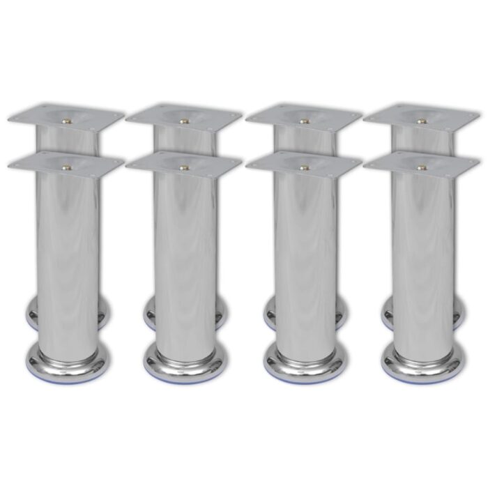 Pieds ronds de canapé 8 pcs Chrome 180 mm – Image 1