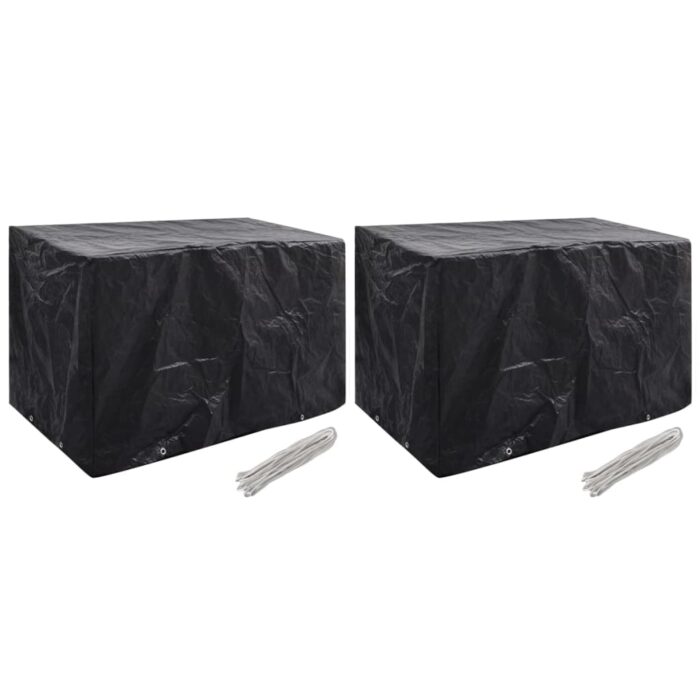 Housses de salon de jardin 2 pcs 8 œillets 140x70x90 cm – Image 1