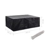 Housses de salon de jardin 2 pcs 8 œillets 242x162x100 cm – Image 6