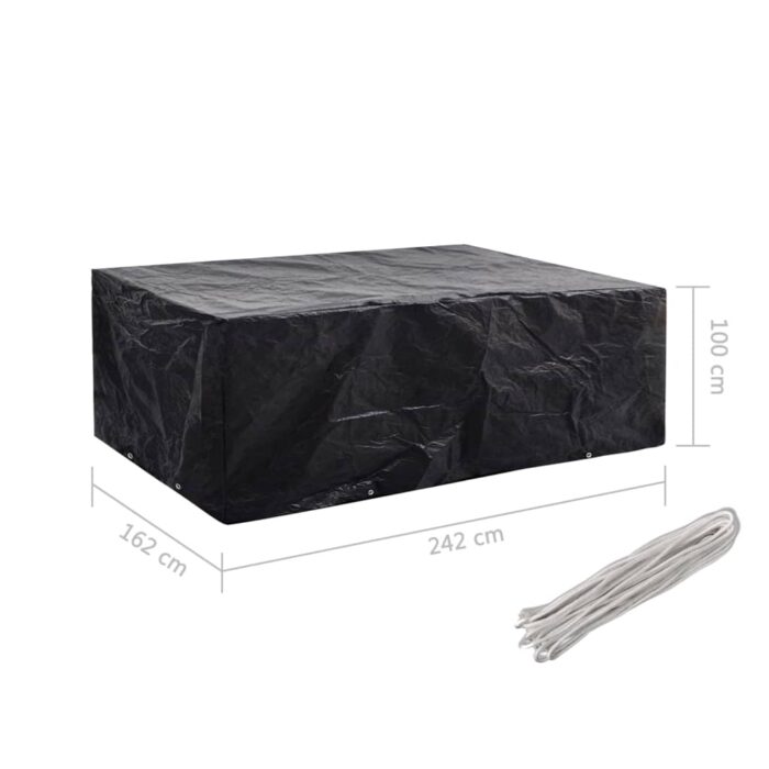 Housses de salon de jardin 2 pcs 8 œillets 242x162x100 cm – Image 6