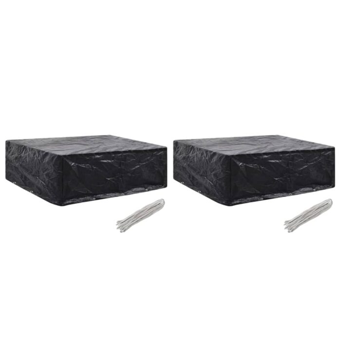 Housses de salon de jardin 2 pcs 8 œillets 250x210x90 cm – Image 1