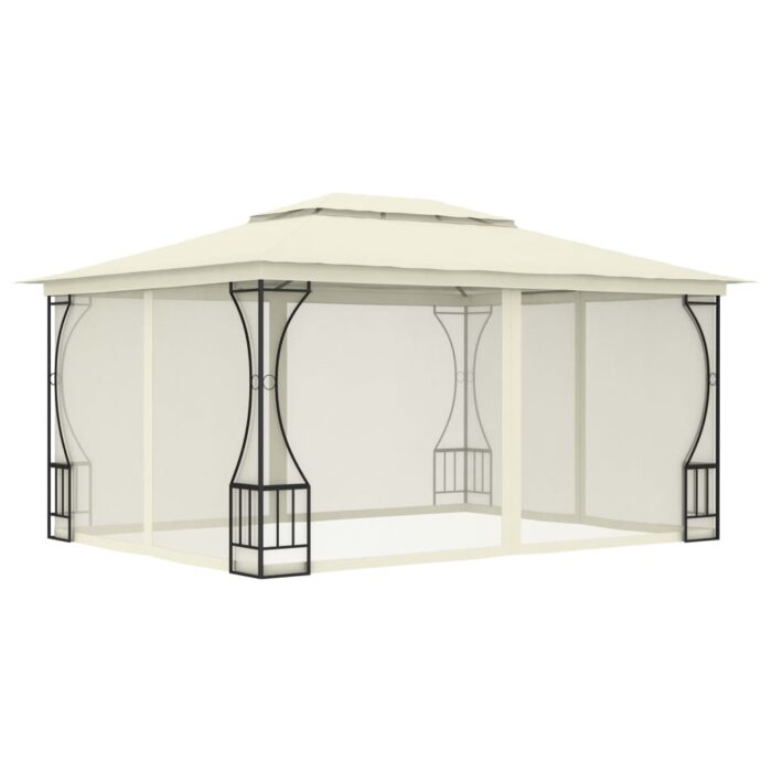 VXL8719883809687_a_en_hd_1.jpg Tonnelle avec moustiquaire 300x400x265 cm Crème – Image 1