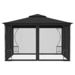 Tonnelle avec moustiquaire 300x300x265 cm Anthracite – Image 2