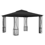 Tonnelle avec moustiquaire 300x300x265 cm Anthracite – Image 3